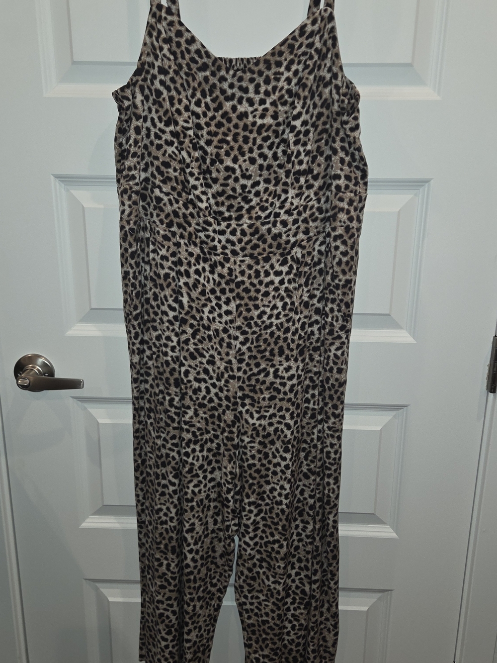 torrid Taupe and Black Leopard Print Sleeveless Jumpsuit